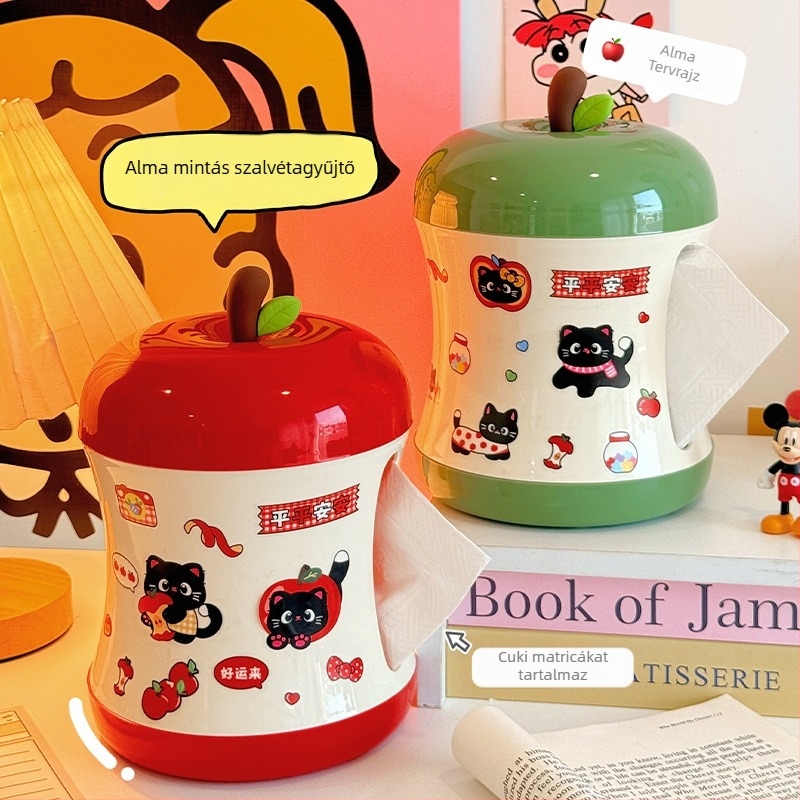 Apple Dopamine papírzsepi tartó, műanyag, alkalmas kihúzható zsebkendőkhöz, modern minimál stílus, modell -7045, nappaliba és fürdőszobába