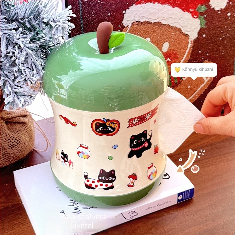 Apple Dopamine papírzsepi tartó, műanyag, alkalmas kihúzható zsebkendőkhöz, modern minimál stílus, modell -7045, nappaliba és fürdőszobába