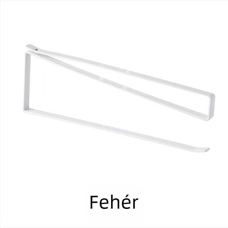 Vasból készült konyhai papírtartó fogas – szekrényre szerelhető, festett felület, modern letisztult stílus, magáncímkézésre alkalmas