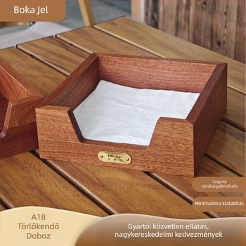 Fa szalvétatartó doboz, modell A18, modern minimalista stílus, multifunkcionális, nappalira és fürdőszobára