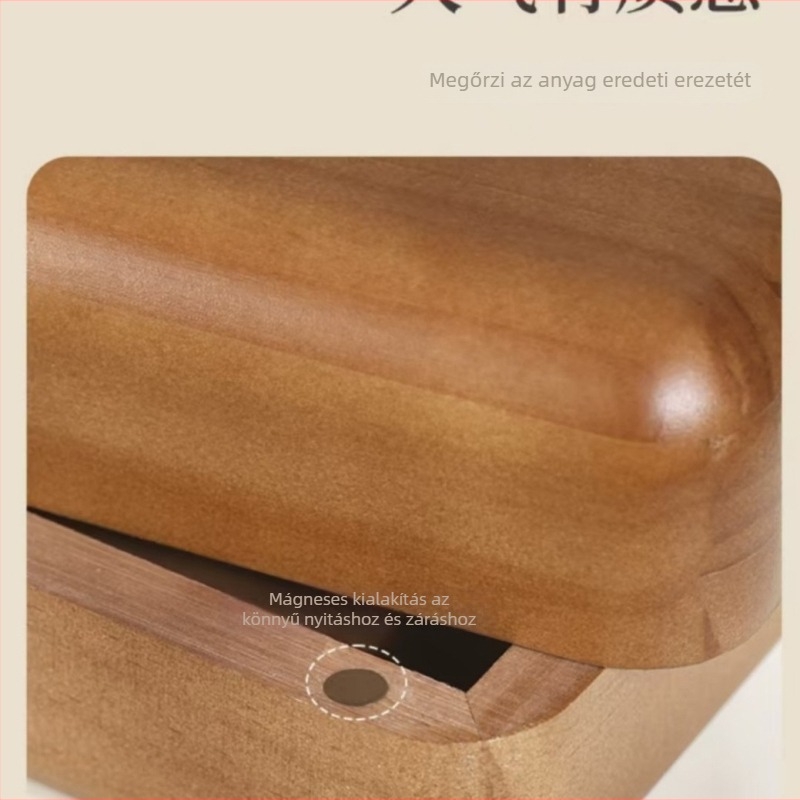 Fából készült papírzsebkendő tartó, multifunkcionális, autóba, nappaliba és fürdőbe alkalmas, új kínai stílus