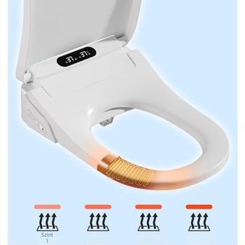 Okos WC-fedél azonnali vízmelegítéssel, állítható vízhőmérséklet, fűtött ülőfelület, önisztító fúvóka, távirányító