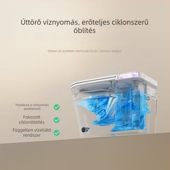 Okos WC-fedél azonnali vízmelegítéssel, állítható vízhőmérséklet, fűtött ülőfelület, önisztító fúvóka, távirányító