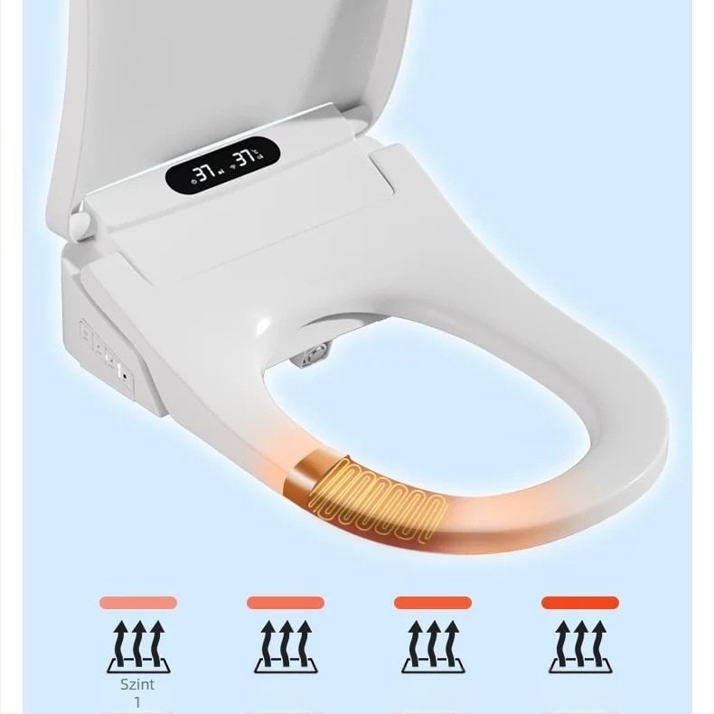 Okos WC-fedél azonnali vízmelegítéssel, állítható vízhőmérséklet, fűtött ülőfelület, önisztító fúvóka, távirányító