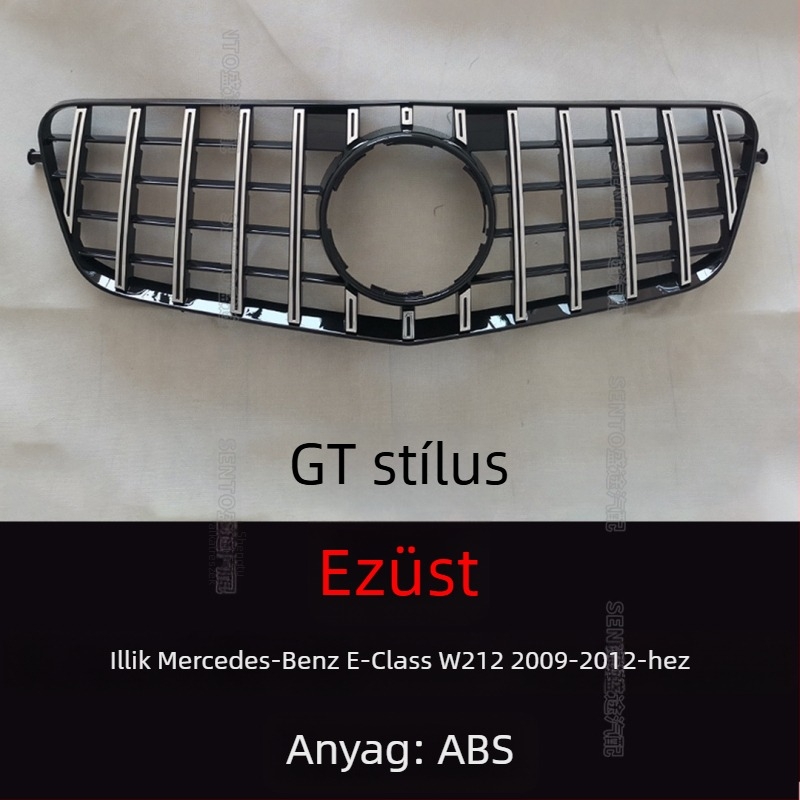 Mercedes W212 E-Class Starry Sky GT hűtőmaszk, ABS műanyag, lökhárítóba szerelés, 2009–2015
