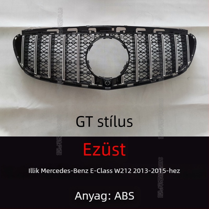 Mercedes W212 E-Class Starry Sky GT hűtőmaszk, ABS műanyag, lökhárítóba szerelés, 2009–2015