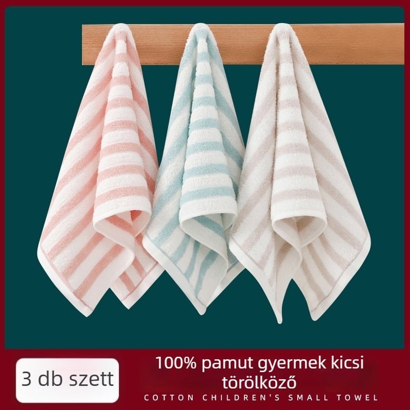 Gyerekek pamut arc törülközője, nedvszívó és puha (anyag: pamut; fonal: 100d; szövés: Plain weave; súly: 50 g alatt; kategória: törölköző/arc törülköző)
