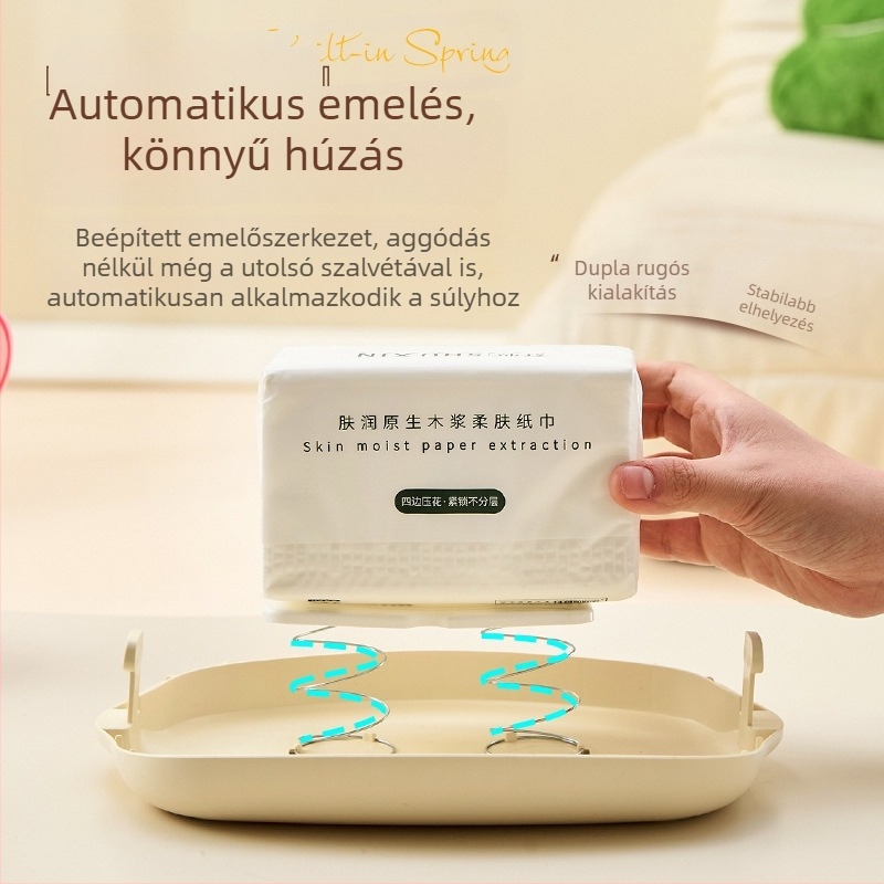 Multifunkcionális asztali zsebkendő-doboz, kivehető papírzsebkendővel, felületi telepítés, logónyomtatás, testreszabás elérhető
