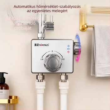 Jinzheng / Nintaus termosztatikus zuhanykeverő, felületi szerelésű, napelemes intelligens meleg‑és hidegvíz keverő