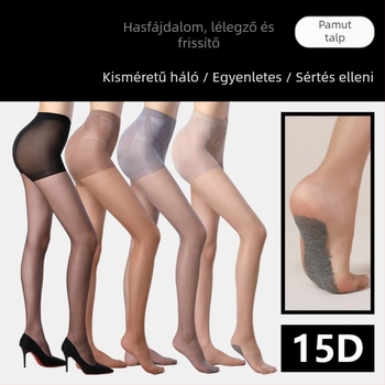 Hölgyeknek szóló harisnyanadrág a derekán karcsúsítással és fenékemeléssel, légáteresztő hálós szerkezet, nylon, anti-szakadás