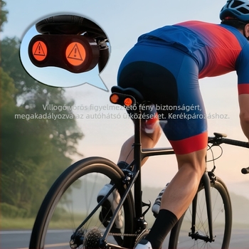 Kerékpár intelligens hátsó lámpa – Démon szemével, több kép, 5V töltés, vezérlés okostelefonról, fénykép készítés és feltöltés, több üzemmód, modell Bike-2s, 2 fényforrás, 200 lm