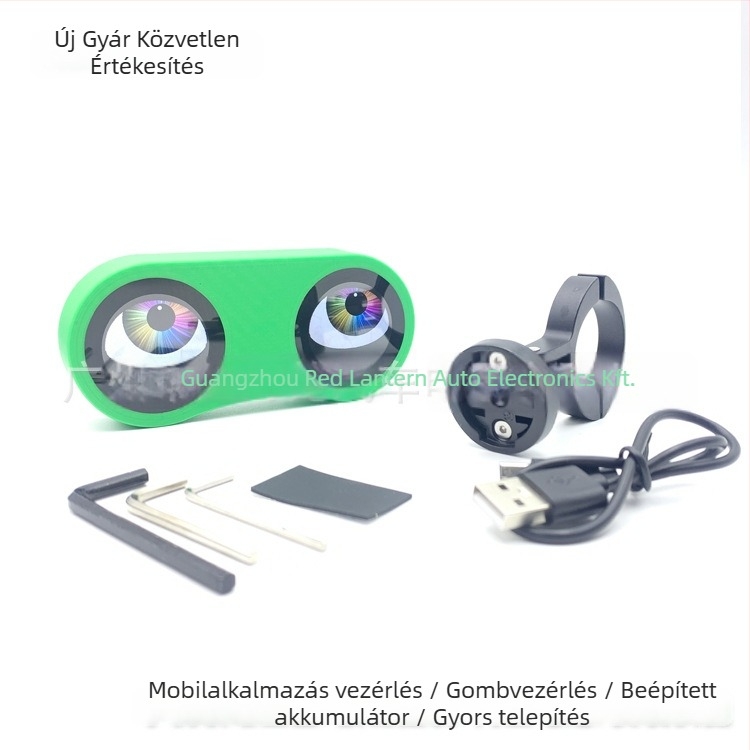 Kerékpár intelligens hátsó lámpa – Démon szemével, több kép, 5V töltés, vezérlés okostelefonról, fénykép készítés és feltöltés, több üzemmód, modell Bike-2s, 2 fényforrás, 200 lm