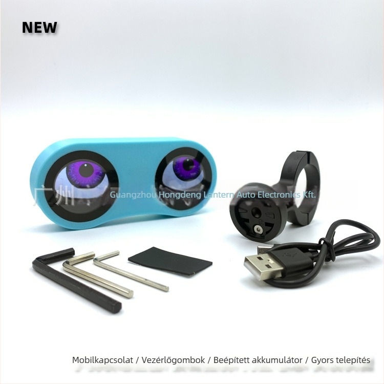 Kerékpár intelligens hátsó lámpa – Démon szemével, több kép, 5V töltés, vezérlés okostelefonról, fénykép készítés és feltöltés, több üzemmód, modell Bike-2s, 2 fényforrás, 200 lm