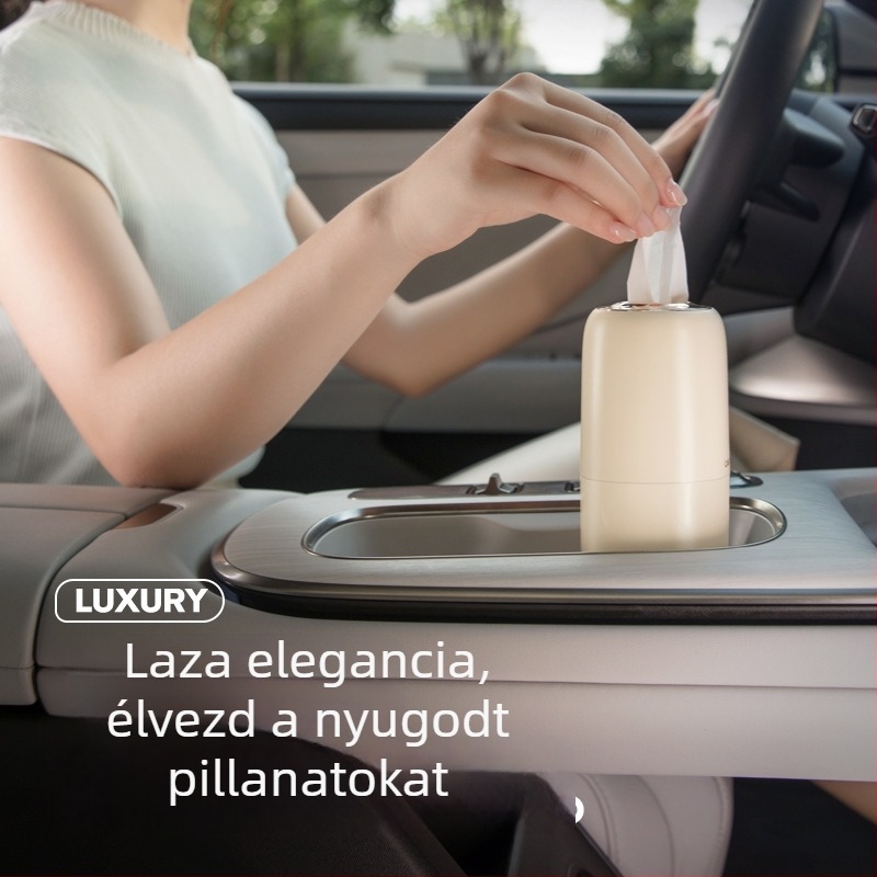 Autó központi konzolhoz tartozó zsepiadoboz – ABS, kihúzható zsepi, többfunkciós, modern minimalist stílus