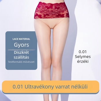 Varrásmentes harisnyanadrág, magas derekú, ultratékony vékony, csipkés, mély ágyékkal, selymes, láthatatlan nőknek