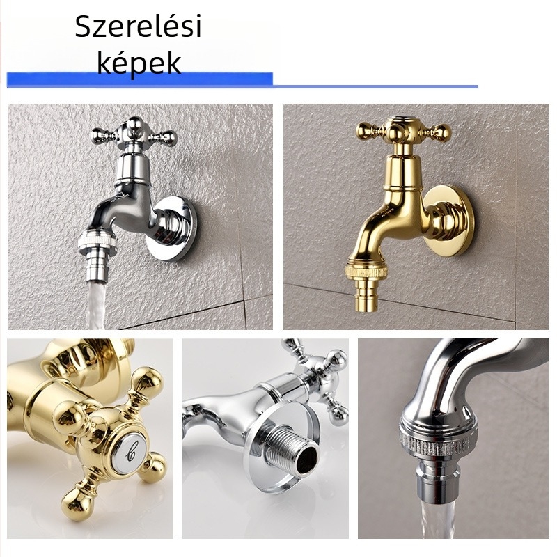 Falba épített keverőcsap mosógéphez és mop mosdóhoz, réz test, kerámia patron, GLS-32160, 0–90°C, nyomás 1–15 kg