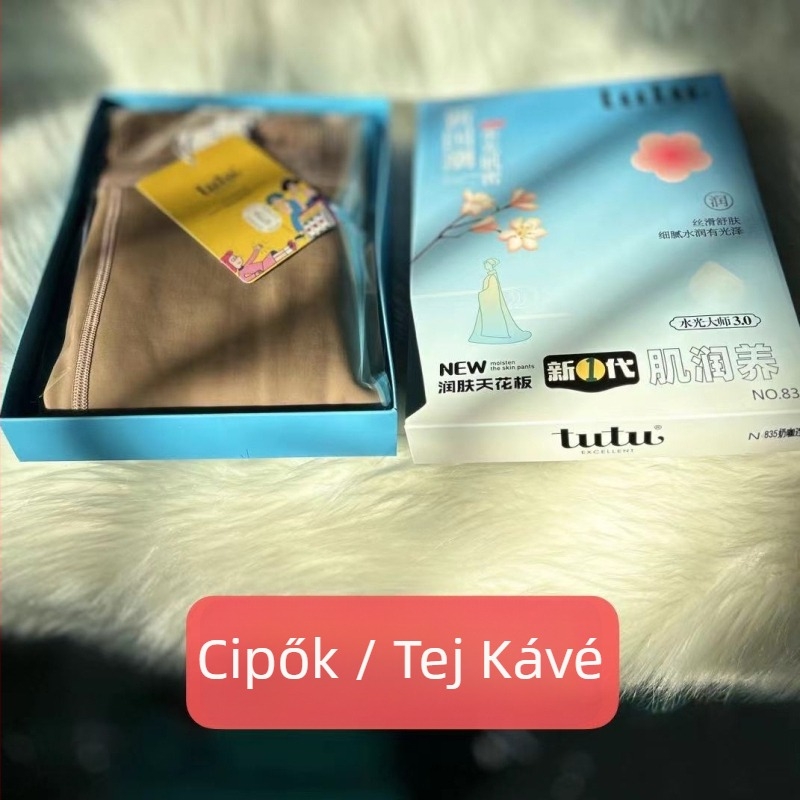 TUTU Nylon harisnya szöveges mintával, teljes lábfej, közepes vastagság
