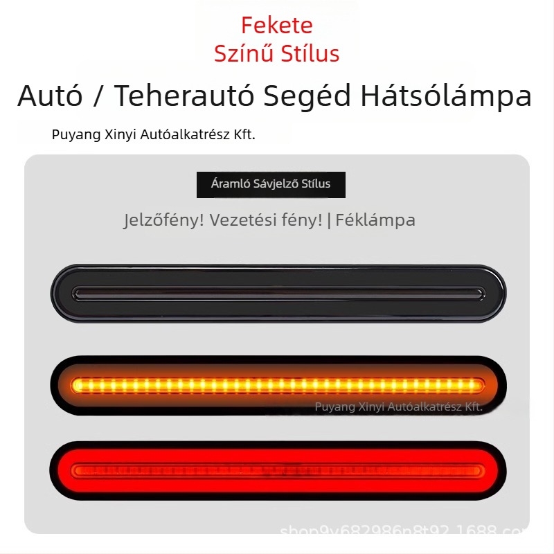 Kamion LED hátsó lámpa – Modell 140-2, fényvezető csatorna, tolatófény és féklámpa