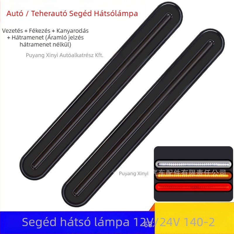 Kamion LED hátsó lámpa – Modell 140-2, fényvezető csatorna, tolatófény és féklámpa