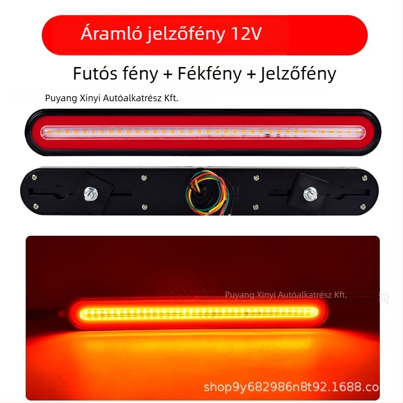 Kamion LED hátsó lámpa – Modell 140-2, fényvezető csatorna, tolatófény és féklámpa