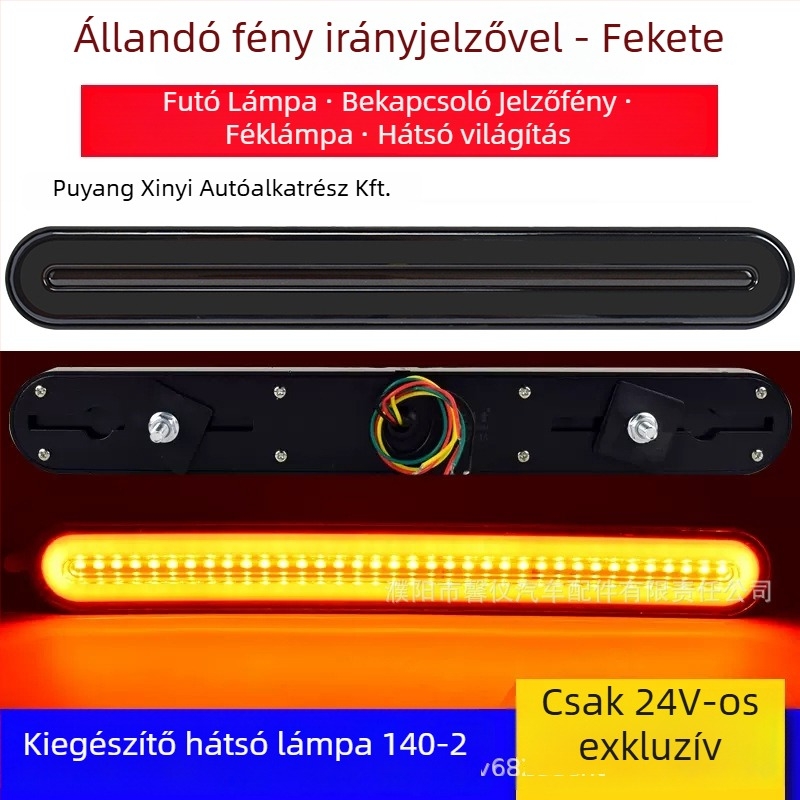 Kamion LED hátsó lámpa – Modell 140-2, fényvezető csatorna, tolatófény és féklámpa