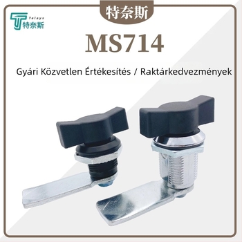 Nyelvzáras szekrényzár MS714-2 | Cinkötvözet | Elektromos szekrényekhez, elosztó szekrényekhez és műszer-szekrényekhez | Modern és letisztult stílus