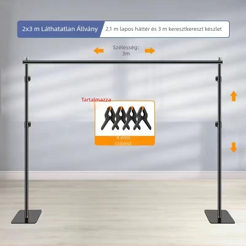 Stúdió hátteretartó, fém kivitelű, modell Flat frame, Autonomy, ruházati fotózásra