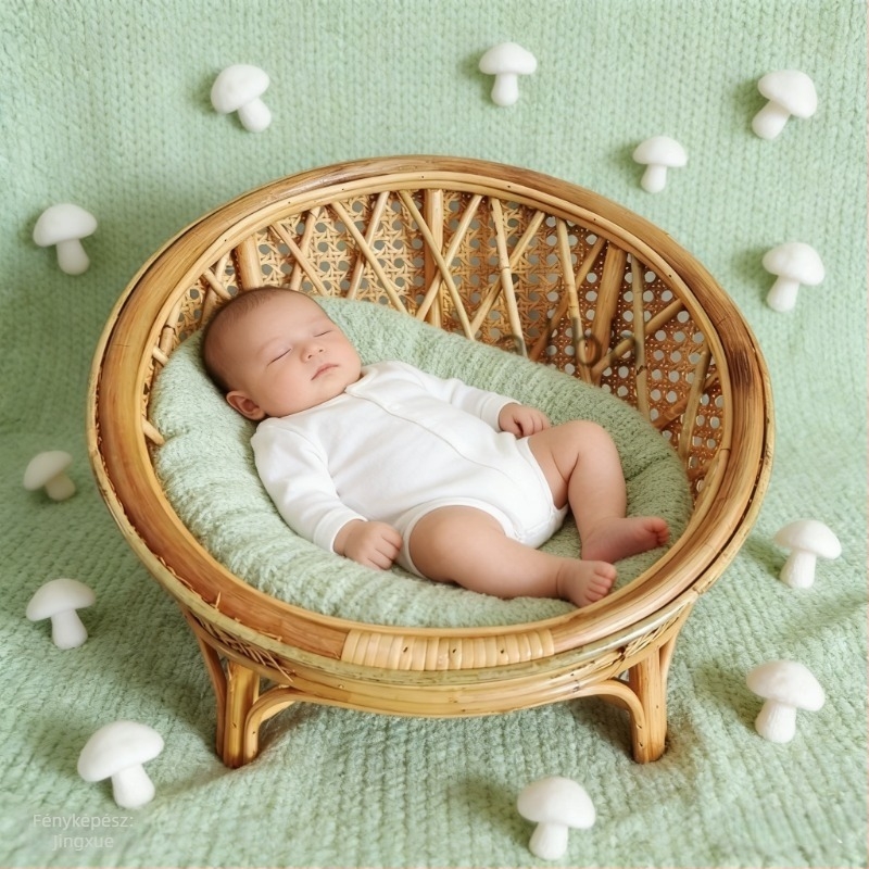 Fényképezési kellékek – rattan újszülött fotózás kosara, Kitten, anyag rattan, súly 1,2 kg