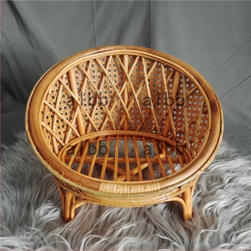Fényképezési kellékek – rattan újszülött fotózás kosara, Kitten, anyag rattan, súly 1,2 kg