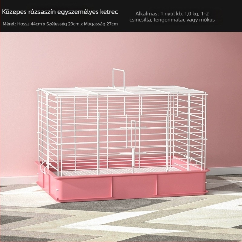 Luxus belső nyúlketrec, extralarge méret, fröccsenés elleni védelem, kifejezetten nyulak számára.