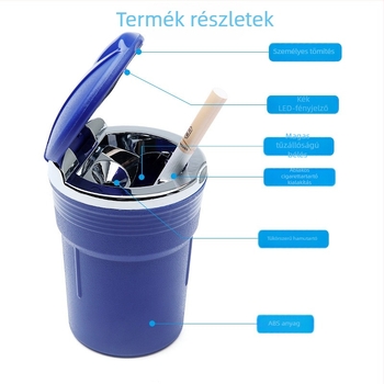 Fire Wheel LED autós hamutál fedéllel, műanyag, levehető és mosdatható, logó nyomtatva, magáncímke lehetőség