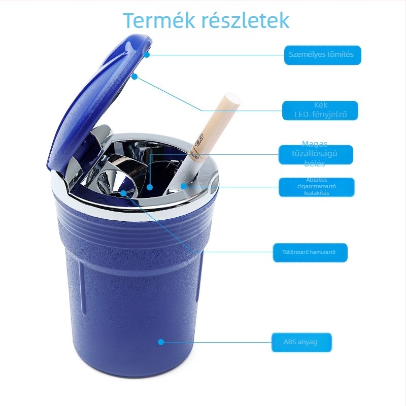 Fire Wheel LED autós hamutál fedéllel, műanyag, levehető és mosdatható, logó nyomtatva, magáncímke lehetőség