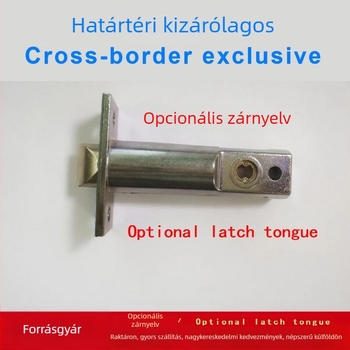 Belépőajtó-zár cink ötvözetből, modell 60-70 lapos nyelv, súly 120 g, csendes egyszemélyes zár, modern minimalist stílus