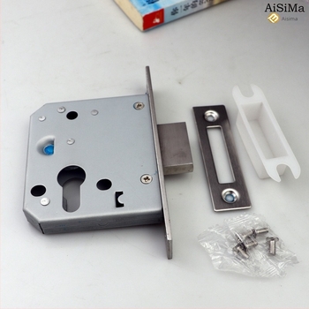 Csatorna ajtóhoz való zártest egyszers oldalú nyelvvel, rozsdamentes acélból (Brand: Bo ming; Modell: BMB-02 55ZD; Anyag: Rozsdamentes acél; Típus: Core lock; Alkalmazási terület: Csatorna ajtó)