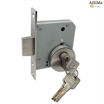Csatorna ajtóhoz való zártest egyszers oldalú nyelvvel, rozsdamentes acélból (Brand: Bo ming; Modell: BMB-02 55ZD; Anyag: Rozsdamentes acél; Típus: Core lock; Alkalmazási terület: Csatorna ajtó)