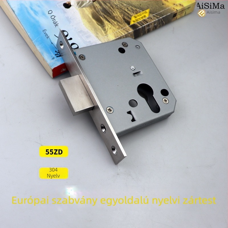 Csatorna ajtóhoz való zártest egyszers oldalú nyelvvel, rozsdamentes acélból (Brand: Bo ming; Modell: BMB-02 55ZD; Anyag: Rozsdamentes acél; Típus: Core lock; Alkalmazási terület: Csatorna ajtó)