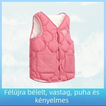 Gyermek mellény nyúlszőrméterrel, fleece bélés, kétoldalas viselés, újszülötteknek 0–1 év, 2024 tavasza