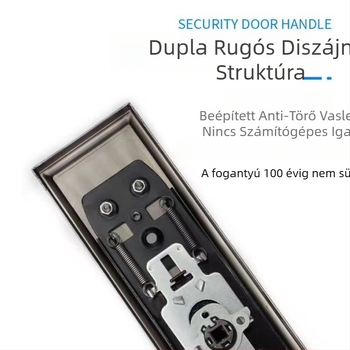 Rozsdamentes acél ajtózár fogantyúval, modell SLH08, könnyed luxus stílus