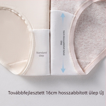 Női varrat nélküli fehérnadrág, 100% pamut ágyéki betéttel, lélegző, antibakteriális