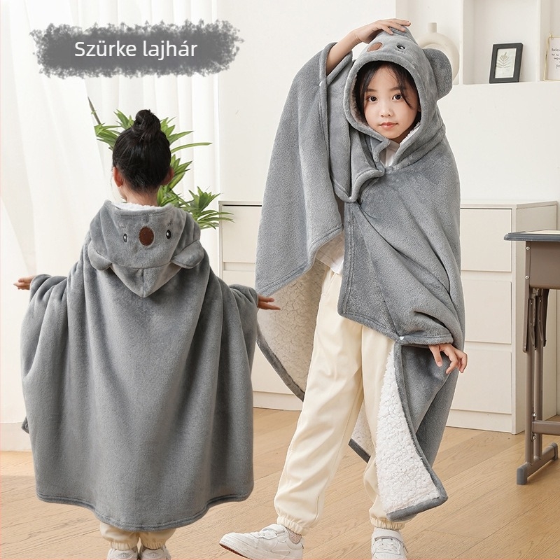 Gyerekek nappali köpeny pléd – téli vastag plüss, poliészter rost, 350 g, őszi-téli szezon, rajzfilm mintázat