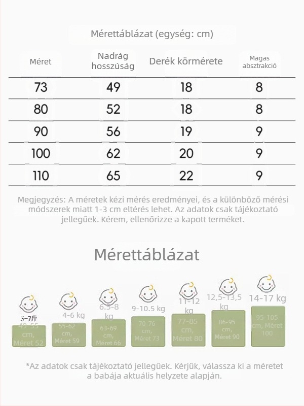 Beilun 100% pamut újszülött hasi védőnadrág, magas derekú, nyitható lágyéki nyílás, tavasz-ősz