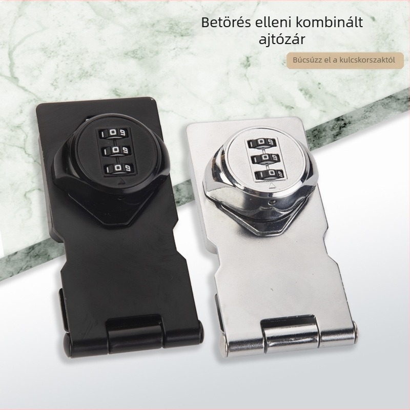 Mechanikus kódzár ajtókhoz, fiókokhoz és szekrényekhez – Buckle combination lock; cinkötvözet; modern és egyszerű dizájn