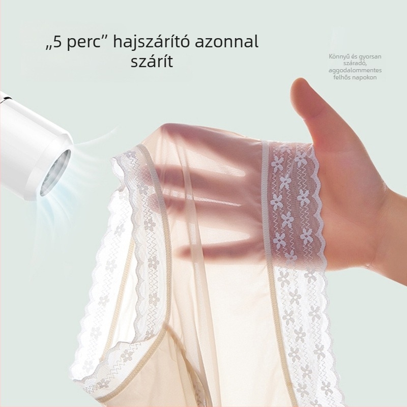 Női Ice Silk lélegző fehérnemű, varrás nélküli, antibakteriális Lactobacillus szálakkal, nyári vékony fazon, középmagas derekú, csipkés, plusz méret