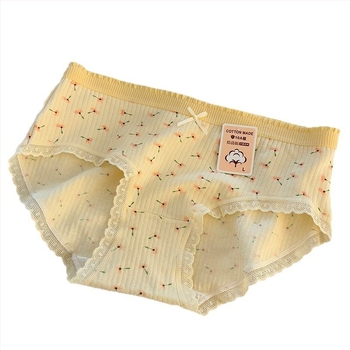 Lányoknak készült pamut középmagas derekú női alsónemű, légáteresztő, testformázó, pamut bélés a hasrészen