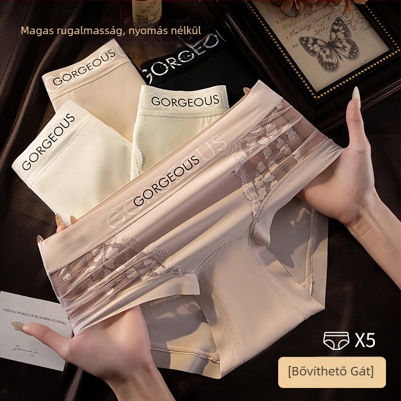 Ice Silk női alsó virágmintás, középmagas derekú, légáteresztő, fenékemelő hatású, belső pamut betét a kerületnél