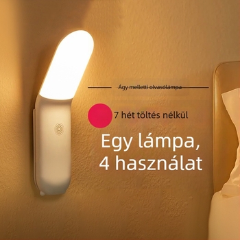 Ágy melletti olvasólámpa érintéses kapcsolóval, éjszakai fény, alap világítás, CRI ≤70, konnektoros tápellátás, egyszerű modern dizájn