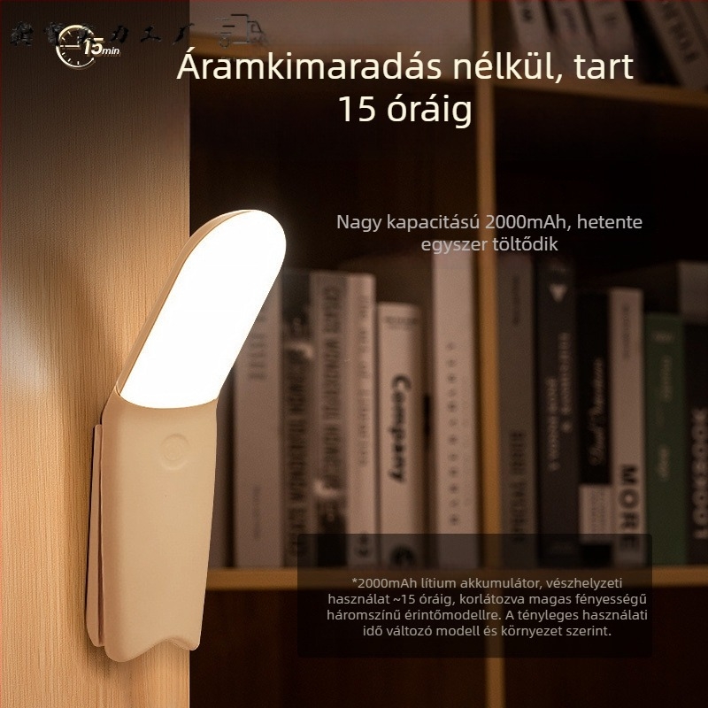 Ágy melletti olvasólámpa érintéses kapcsolóval, éjszakai fény, alap világítás, CRI ≤70, konnektoros tápellátás, egyszerű modern dizájn