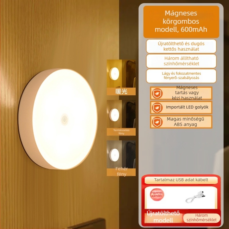 Ágy melletti olvasólámpa érintéses kapcsolóval, éjszakai fény, alap világítás, CRI ≤70, konnektoros tápellátás, egyszerű modern dizájn