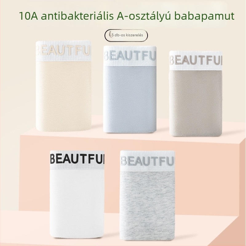 Új stílusú női pamut boxeralsó, lélegző, hosszított ágyékkal, középmagas derékvonal, nagy méretek, egyszínű mintával
