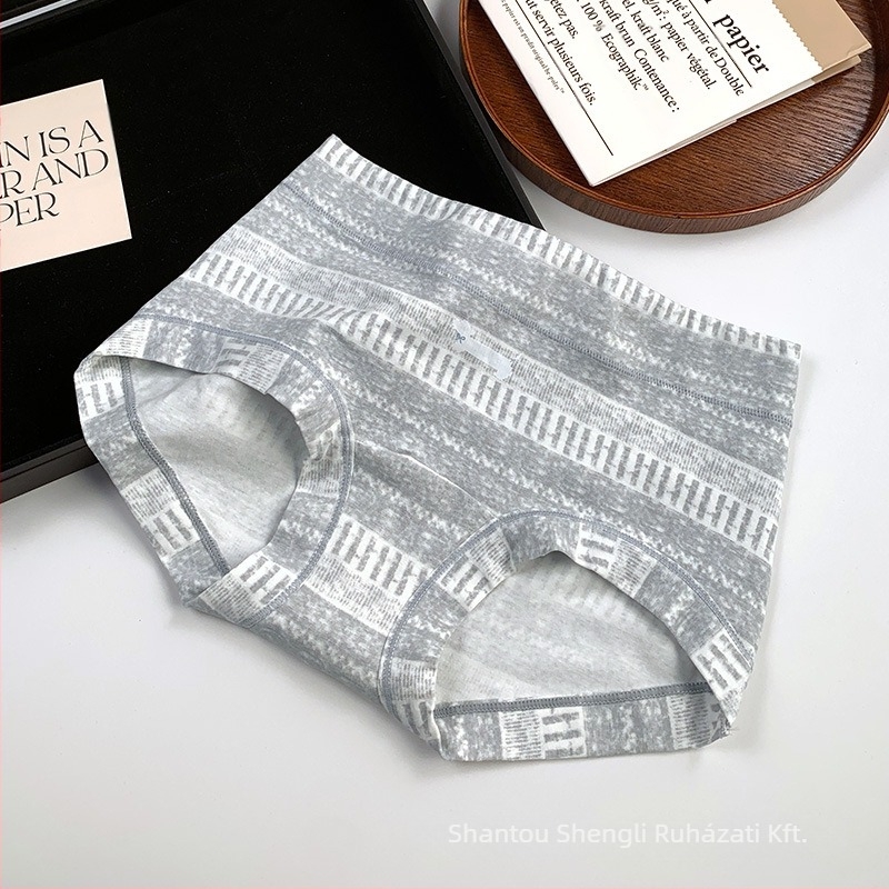 Női pamut antibakteriális alsónemű, teljes fedés, középmagas derekú, Bowknot color-block mintázat, kinyúló ágyéki bélés